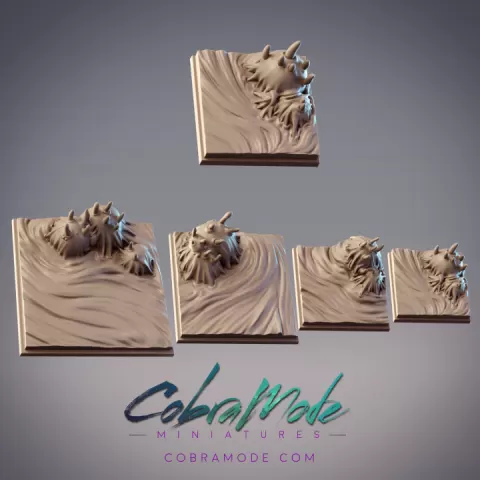 Stygian Growth Square Base Pack (4pcs) by CobraMode