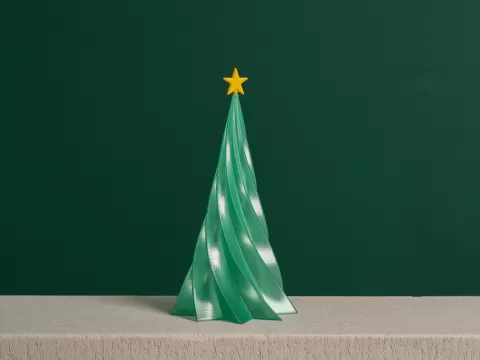 Spiraled Christmas Tree, Vase Mode, Christmas Decor by Slimprint