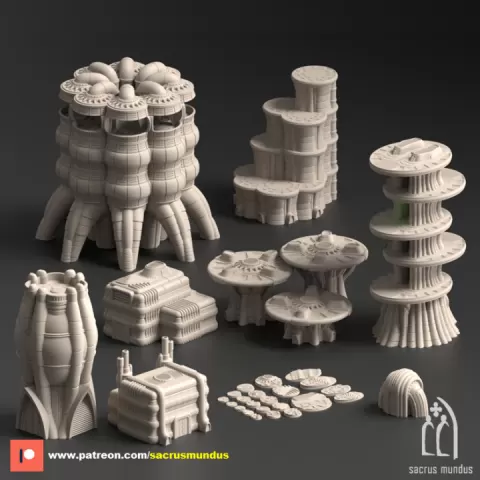 CS379. Boroll Lair. Scifi / Alien/ Giger /. Terrain and Scenery for Wargames by Sacrusmundus