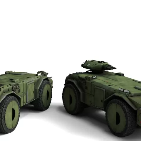 APC 755 Armored Personnel Carrier – Fully Rigged, Game Ready, High Detail 3D Model by Siddique