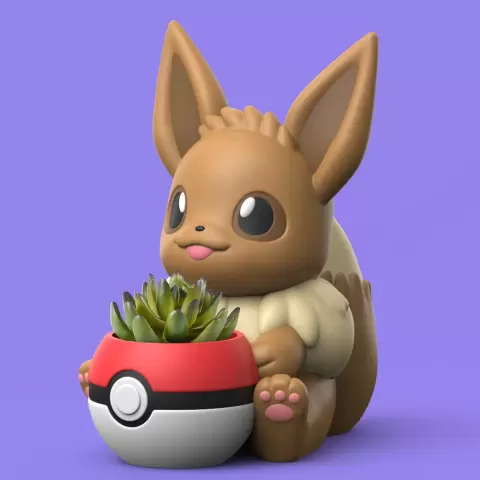 Eevee Planter (Easy Print No Supports)