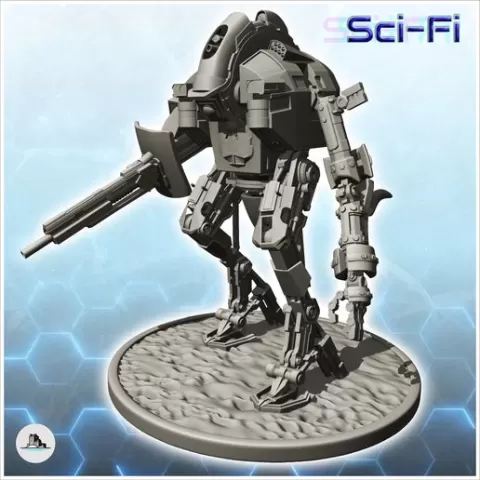 Tuhbium combat robot (5) - Future Sci-Fi SF Post apocalyptic Tabletop Scifi