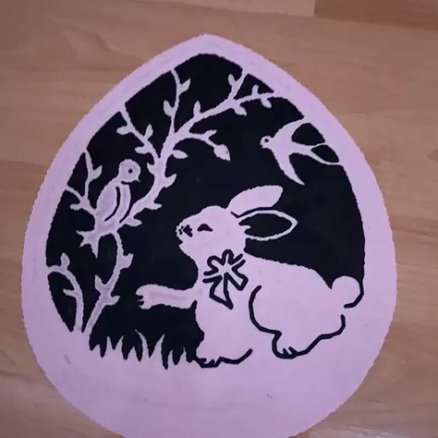 Window picture Easter bunny egg