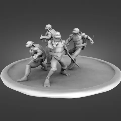 Teenage Mutant Ninja Turtles (all together and each separately (4 turtles = 4 .stl files))