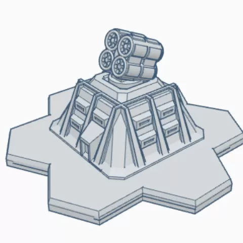 LRM20 Emplacement hex based MilHB031 by Wargame Forge