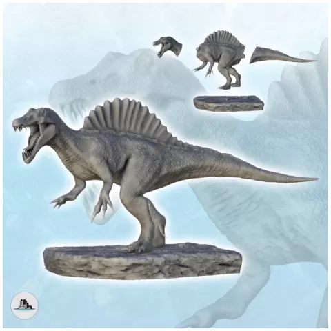 Spinosauridae dinosaure (17) - High detailed Prehistoric animal HD Paleoart by Hartolia Miniatures