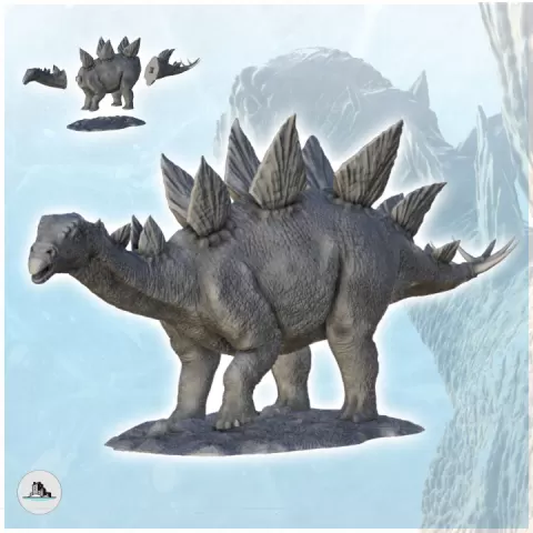 Stegosaurus dinosaure (1) - High detailed Prehistoric animal HD Paleoart by Hartolia Miniatures