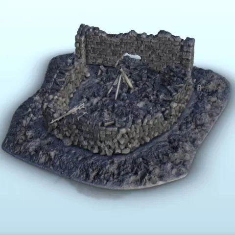 Mortar entrenched position 2 - Modern WW2 Cold Era Afghanistan Iraq North Africa Afrikakorps Tunisia Lybia Desert by Hartolia Miniatures
