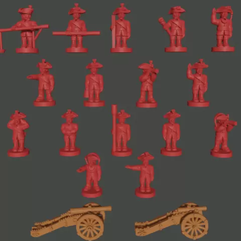 6-15mm Russian SYW Artillery & Crew in Summer Dress (SYW-RU-6) by Turner Miniatures