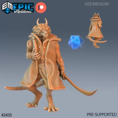 Winter Kobold Captain / Draconic Frost Lizard / Snowy Dragon Servant / Dragonkin Ice Ranger by Epic-Miniatures