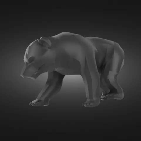 Low-poly bear