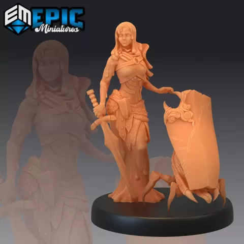 Slime Heroine / Marshland Warrior / Swamp Hero / Female Fighter by Epic-Miniatures