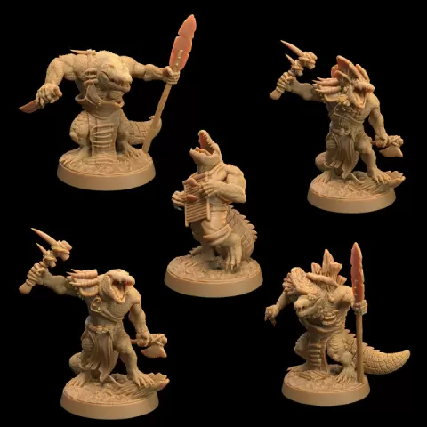 Gator Folk and Mushroomed Gators | PRESUPPORTED | Mushroom Bayou | by The Dragon Trappers Lodge