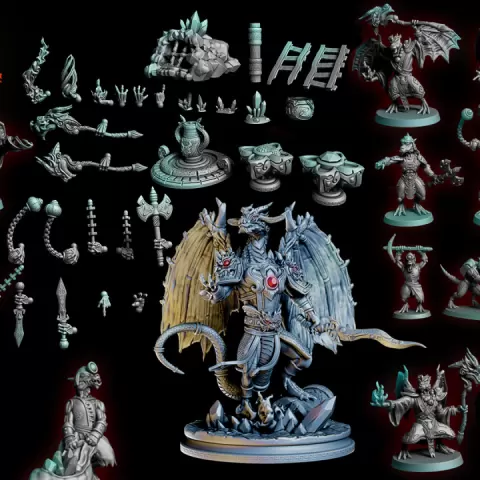 Kobolds of the Yao Long temple Complete set (Pre-supported) by Mojibake Collectibles