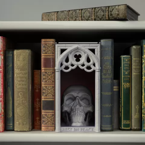 Skull Bookend by Crosslances