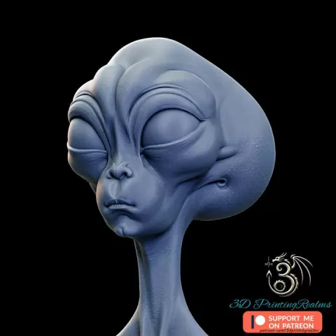 Alien bust by 3DprintingRealms