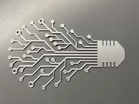 Lamp Bulb Idea Electronic Circuit wall art