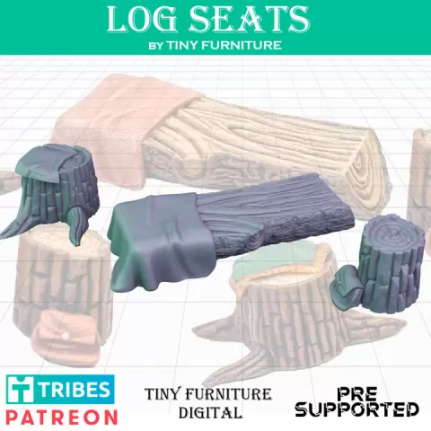 Log seats by Tiny Furniture
