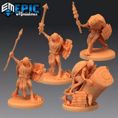 Kappa Set/ Turtle Frog Hybrid / Japanese Mythology / Water Cave Encounter by Epic-Miniatures