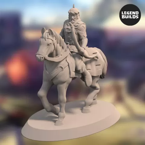 Light Cavalry of the Empire of Jagrad with Bow and Arrow – Pose 3 – 3D printable miniature – STL file by LegendBuilds