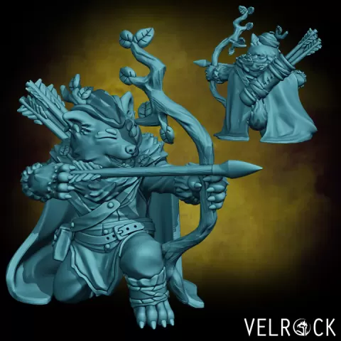 The Tracker, The Curious Critters of Whimsy Isle (PRESUPPORTED) by Velrock Art Miniatures