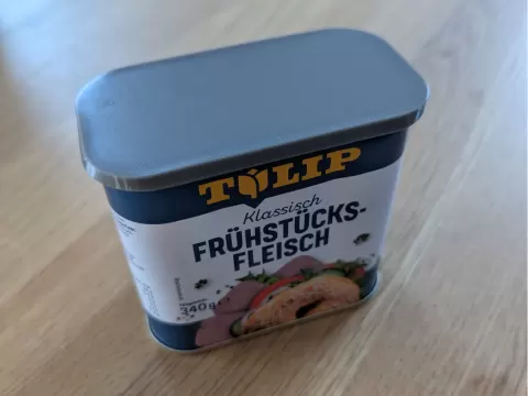 Deckel für Frühstücksfleisch