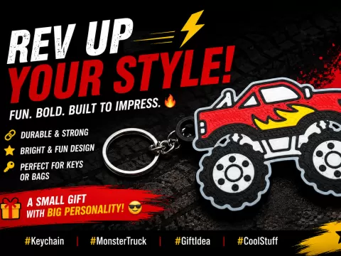 Monster Truck keychain