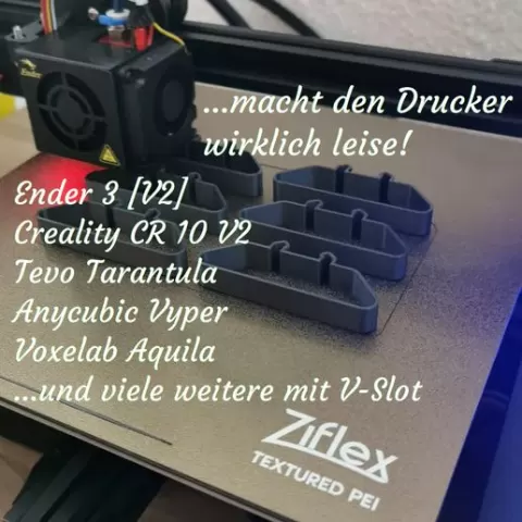 Anti-vibration feet for printers with V-Slot profiles (Ender 3 [V2], Creality CR 10 V2 and many others