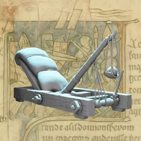 Medieval Onager Catapult – Siege Weapon Terrain | 28mm/32mm STL | Wargaming & TTRPG by Northern Crusades Miniatures