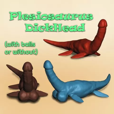 Plesiosaurus with balls & without