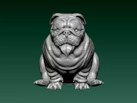 Pit Bull Terrier 3D printable vertical version - Rubber Duck