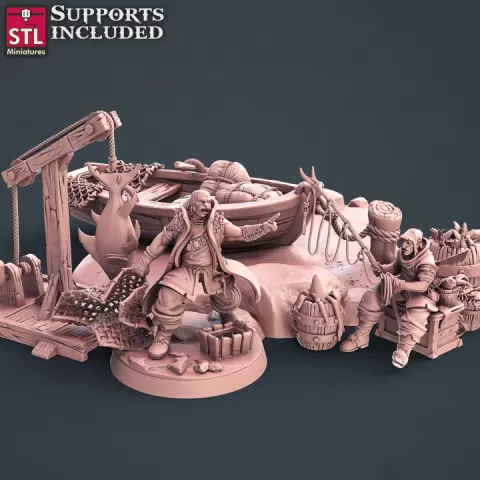 Fisherman Set by STL Miniatures