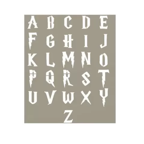 Harry potter alphabet stencil