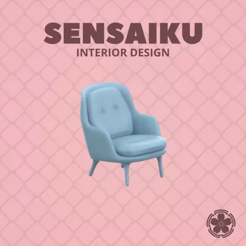 Miniature Replica 1:12 Jaime Hayón 11. Fri Lounge Chair for Miniature Dollhouse - 3D Print Instant
