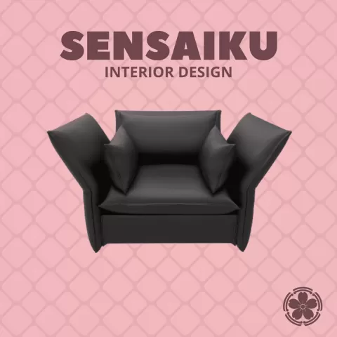Miniature Replica 1:12 Edward Barber and Jay Osgerby 05 Mariposa Love Seat for Miniature Dollhouse