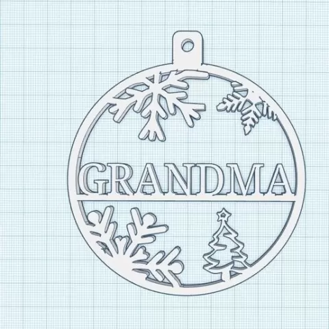 Christmas tree balls GRANDMA. Christmas ornaments. Christmas bulbs with name. Adorno Árbol de Navidad GRANDMA.