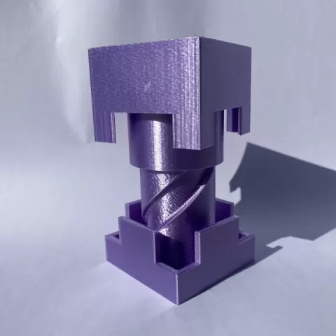 Minecraft Twisting Shulker Box by Tom Salmon