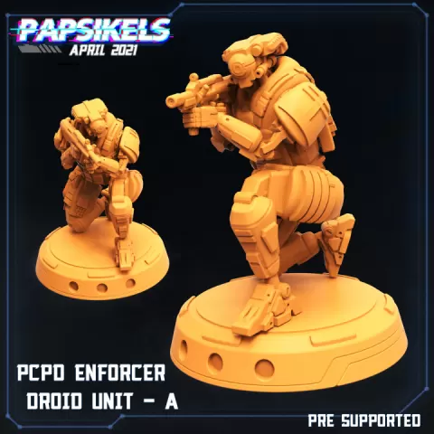 PCPD ENFORCER DROID UNIT - A by PAPSIKELS MINIATURES