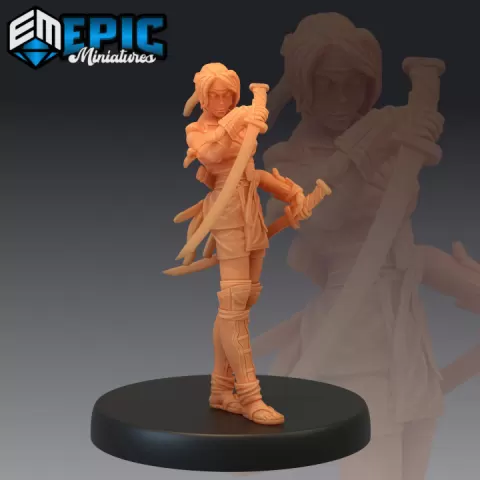 Kunoichi / Female Ninja / Japanese Shadow Warrior / Katana Woman by Epic-Miniatures