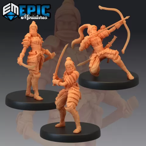 Samurai Female Set / Japanese Dynasty Warrior / Katana Sword Woman Collection by Epic-Miniatures
