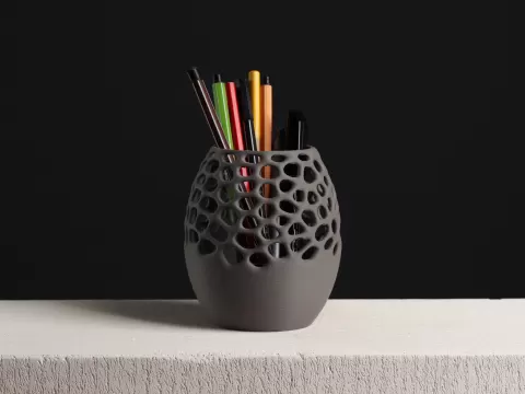 Voronoi Pencil Holder Cup, Office Desk Organizer