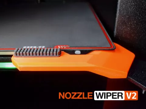 Prusa Core One Nozzle Wiper V2 with Purge Bin (left & right)