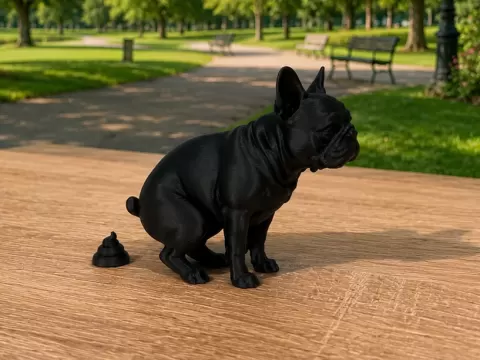 Pooping French Bulldog - Animal - Dog - Decor