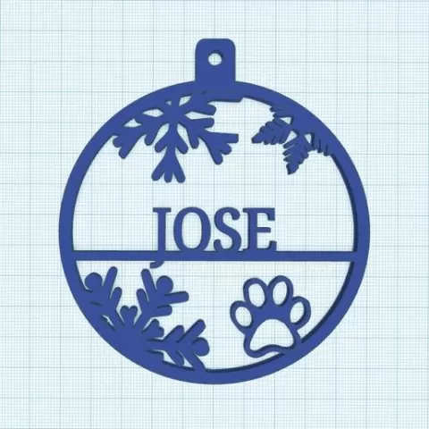 Christmas tree balls JOSE. Christmas ornaments. Christmas bulbs with name. Adorno Árbol de Navidad JOSE.