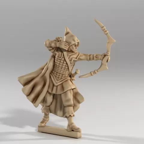 Adventurer - Hooded Elf Ranger Archer – Dynamic Fantasy Miniature by Medusa Miniatures
