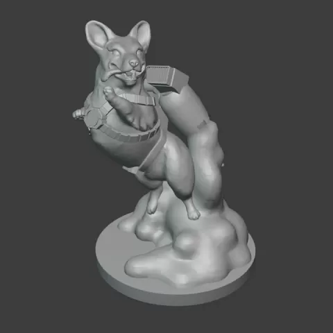 Corgi with a jump pack by Matt
