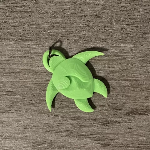 Wavy Sea Turtle - Key Ring by Peter Ovard