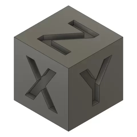 axis calibration cube