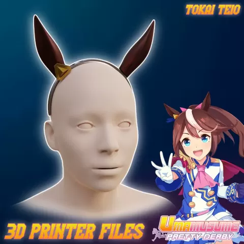 Tokai Teio Cosplay Ears Accessories Umamusume: Pretty Derby - Krotek-inc