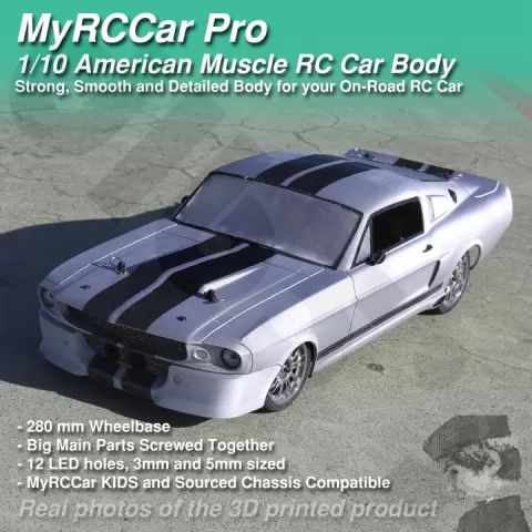 MyRCCar 1/10 GT500 1967 American Muscle On-Road RC car body by Dlb Five